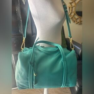 Vera Bradley Mallory Genuine Leather Satchel/Crossbody Bag